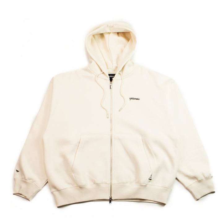 Planes Script Weld Zip-Up Hoodie (Oatmeal)