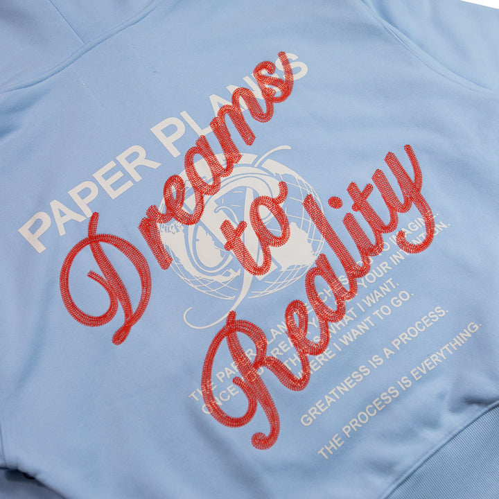 Planes Dreams to Reality Hoodie (Light Blue)