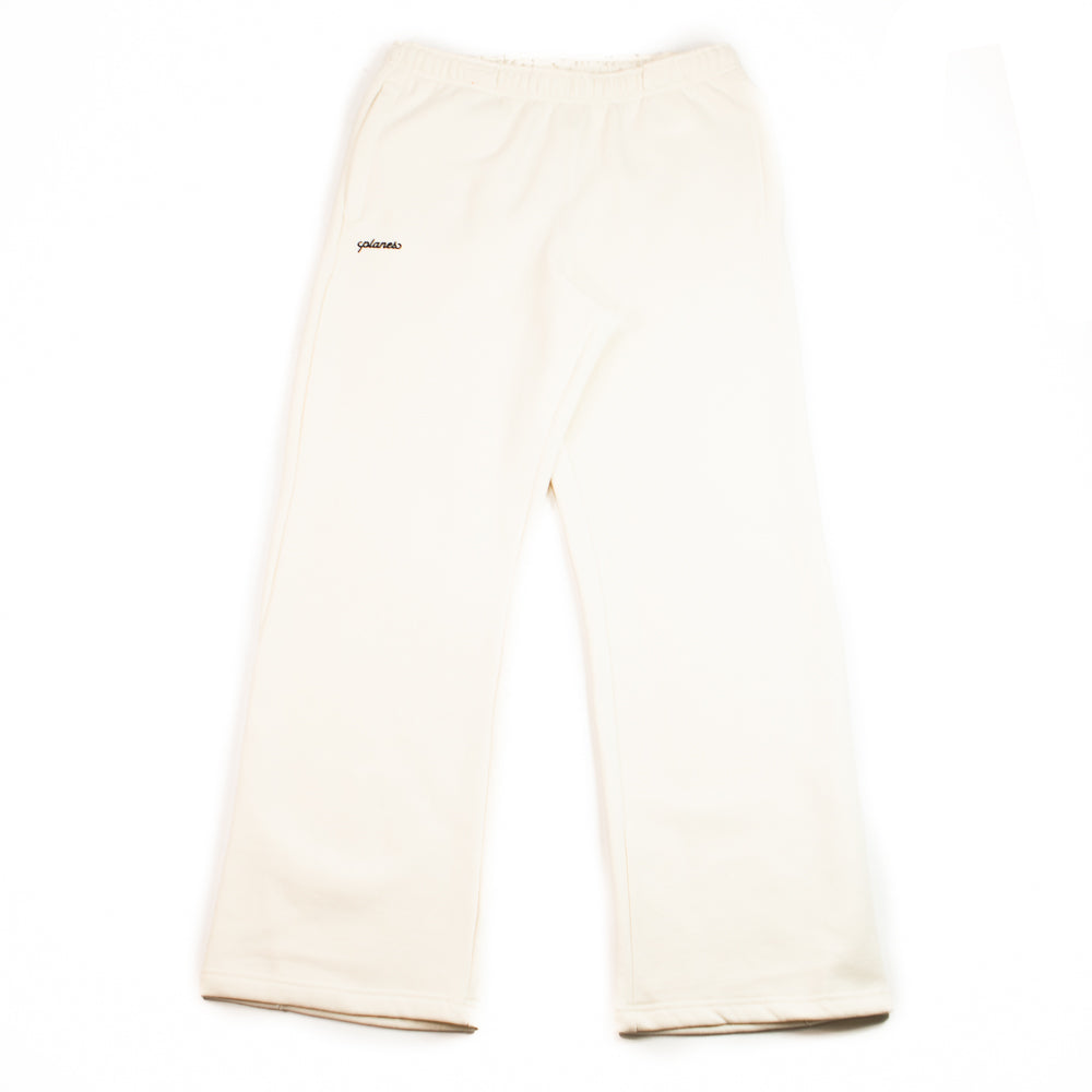 Planes Script Weld Open Bottom Sweatpant (Oatmeal)
