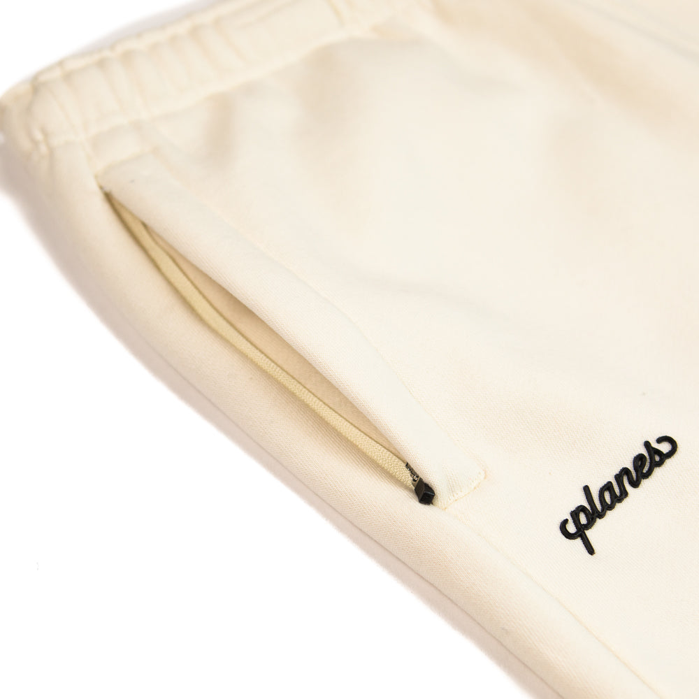 Planes Script Weld Open Bottom Sweatpant (Oatmeal)