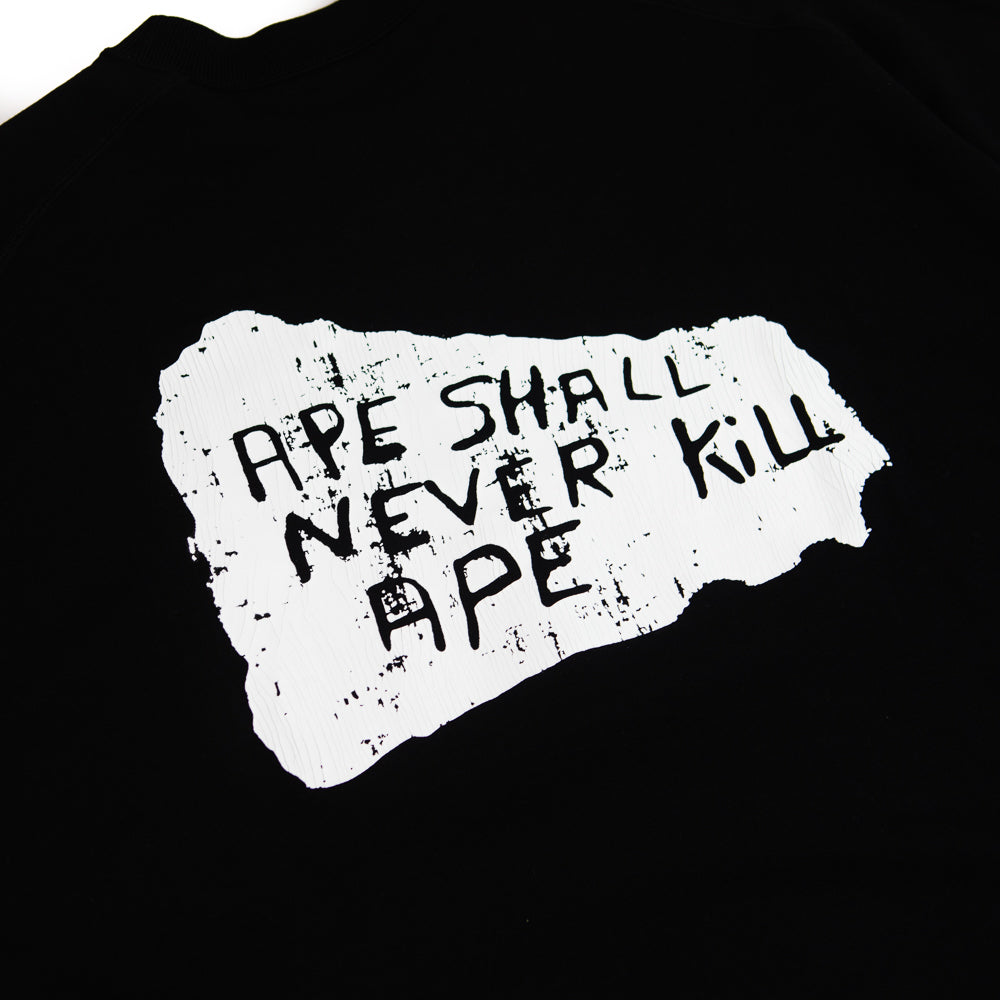 Bape Logo Reversible Loose Fit Crewneck Sweatshirt (Black)