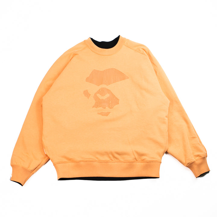 Bape Logo Reversible Loose Fit Crewneck Sweatshirt (Black)