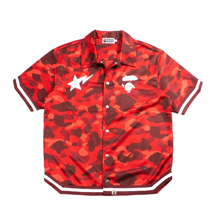 Color Camo Warm Up SS Shirt (Red)
