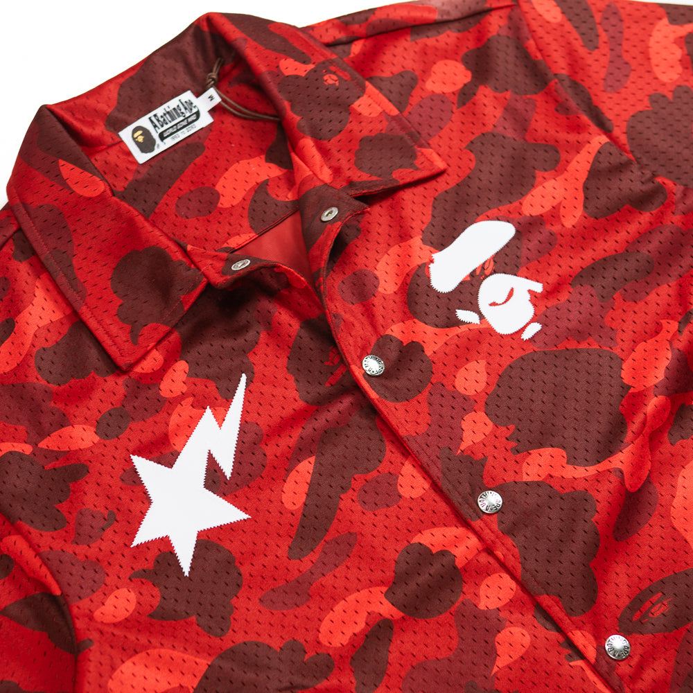 Color Camo Warm Up SS Shirt (Red)