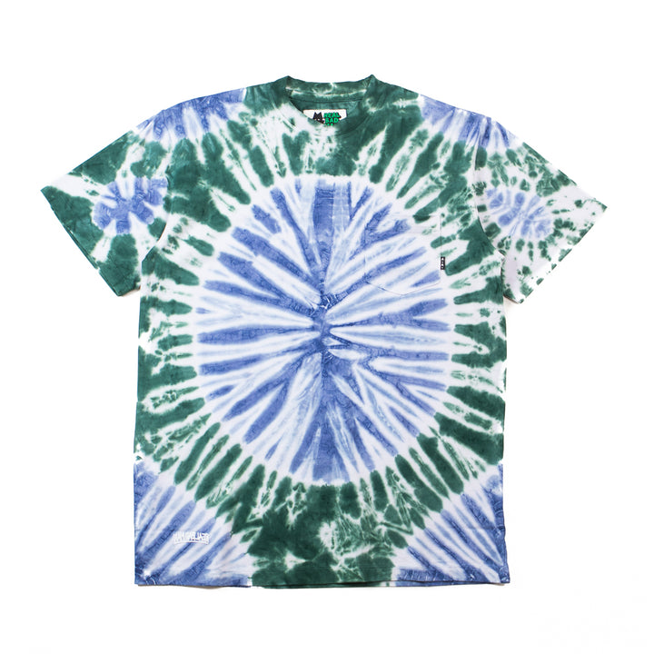 Bassline Pocket Tee (Green Tie Dye)