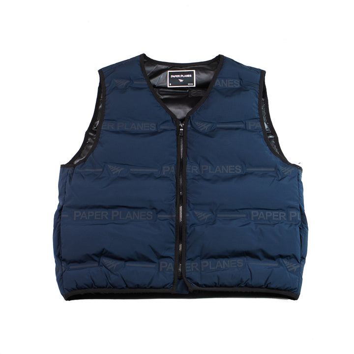 Embossed Puffer Vest (Sky Captain)