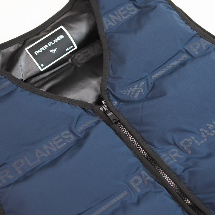 Embossed Puffer Vest (Sky Captain)