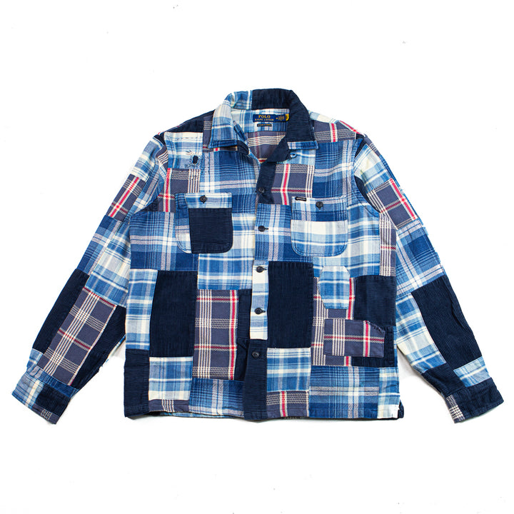 Classic Fit Indigo Patchwork Workshirt (Multi)