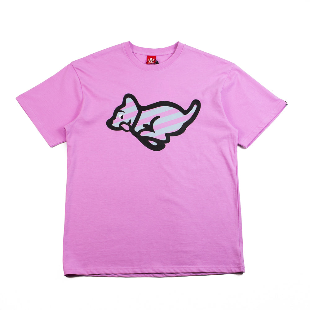 Yikes Stripes SS Tee (Prism Pink)