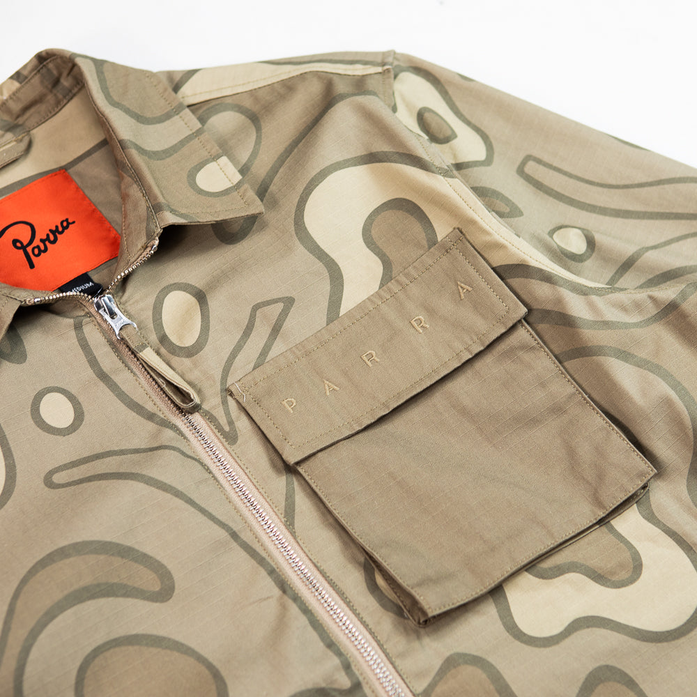 Fruit Tree Camo Shirt Jacket (Tan)