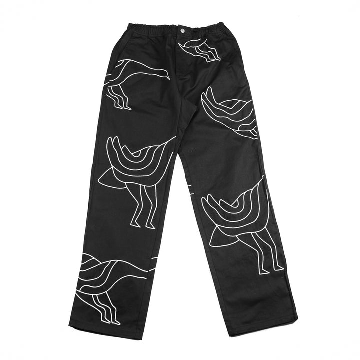 Stitched Up Duck Pants (Black)