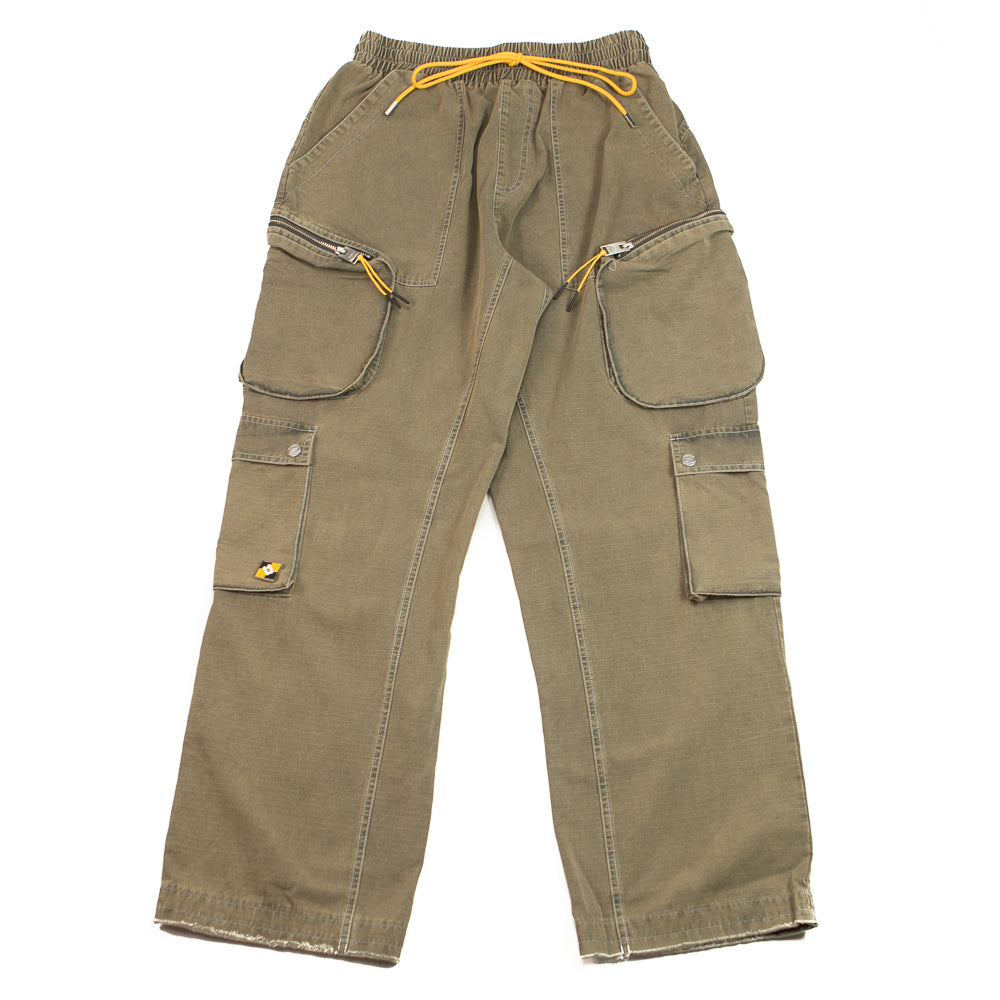 Contrast Cargo Pants (Military Olive)