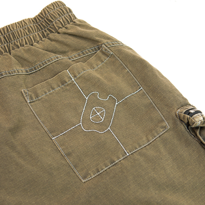 Contrast Cargo Pants (Military Olive)