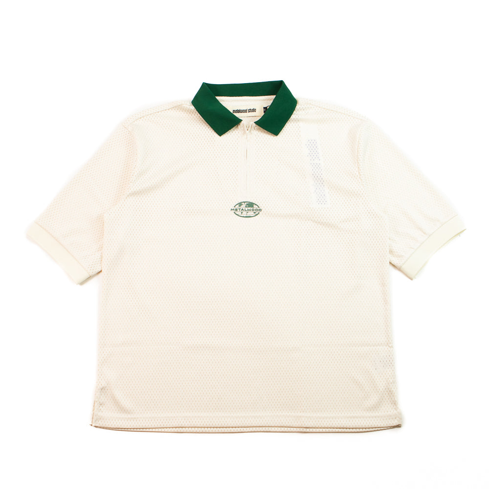 Quarter Zip Jersey Polo (Natural)