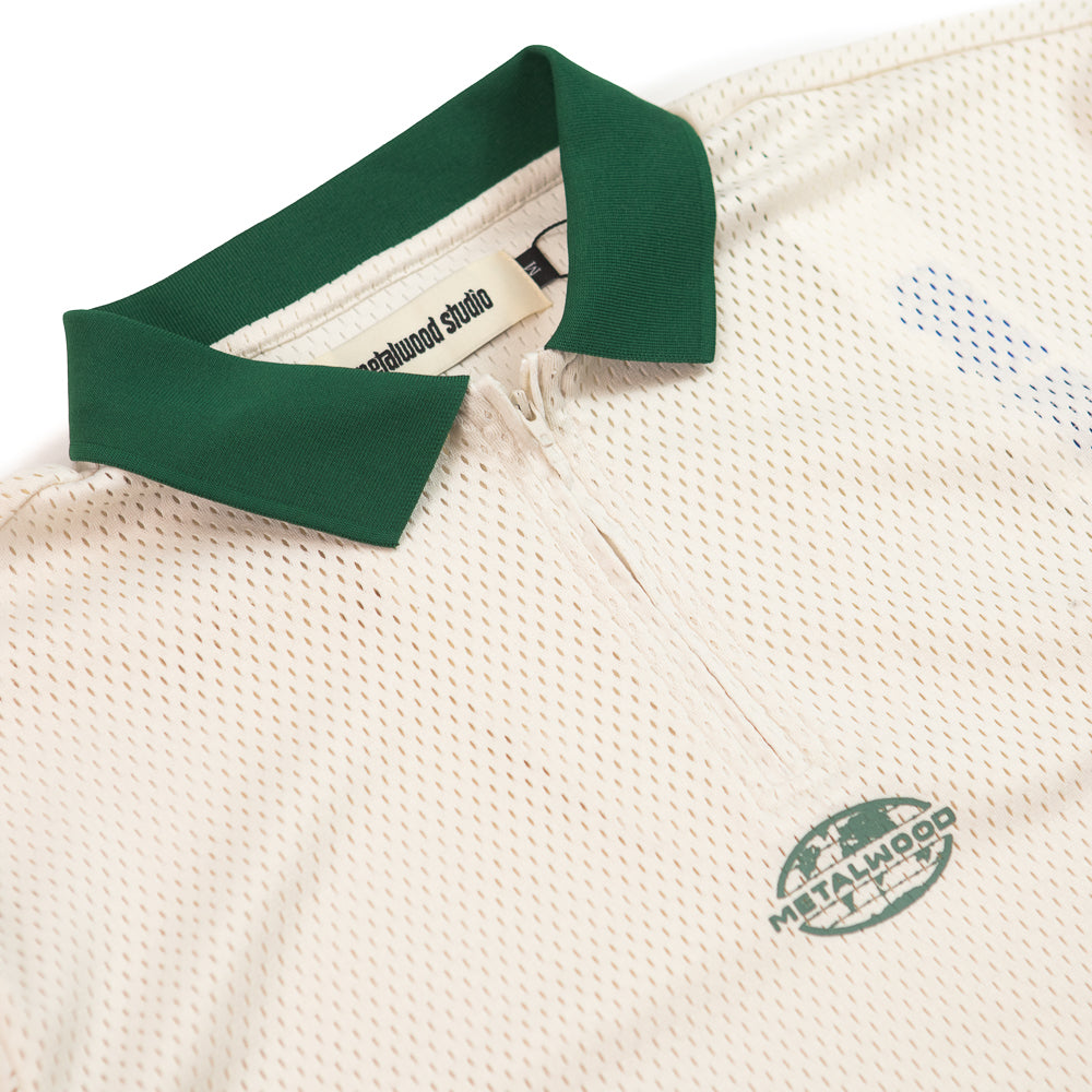 Quarter Zip Jersey Polo (Natural)