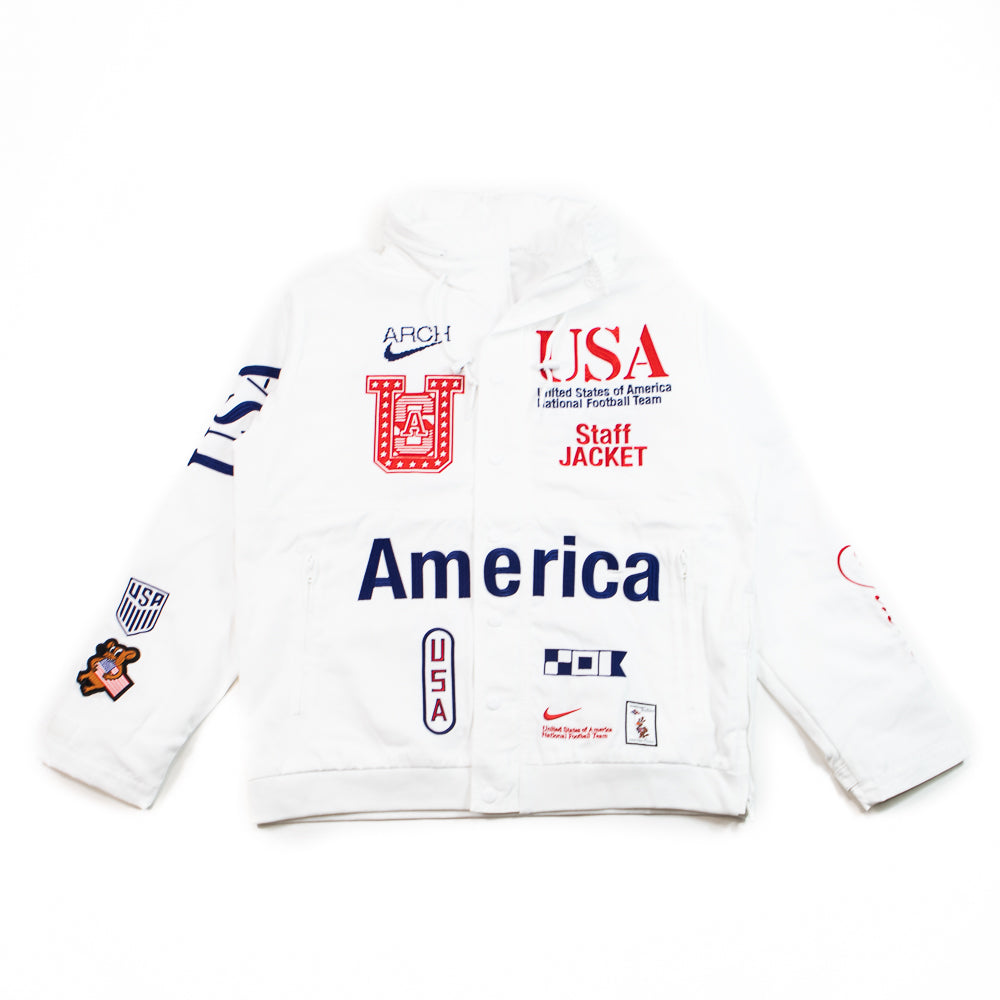 USA x VAA Men's Woven Staff Jacket (White/Deep Royal Blue)