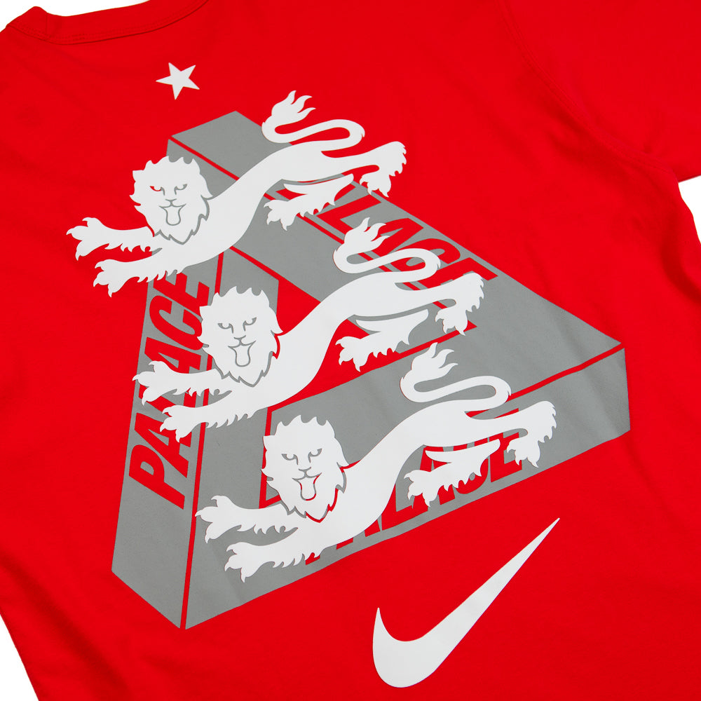 England x Palace Men's T-Shirt (Lt Crimson)