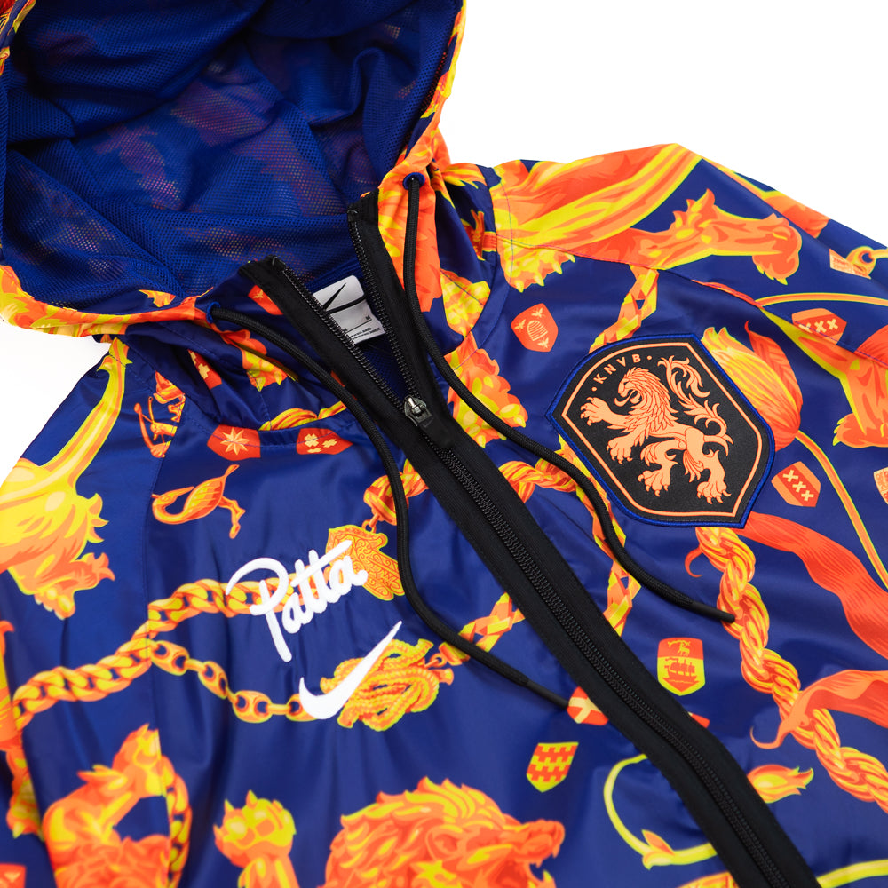 Netherlands x Patta Men's Anthem Jacket (Deep Royal Blue/White)