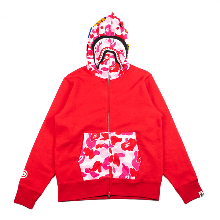 ABC Camo Shark Full Zip Hoodie (Red)