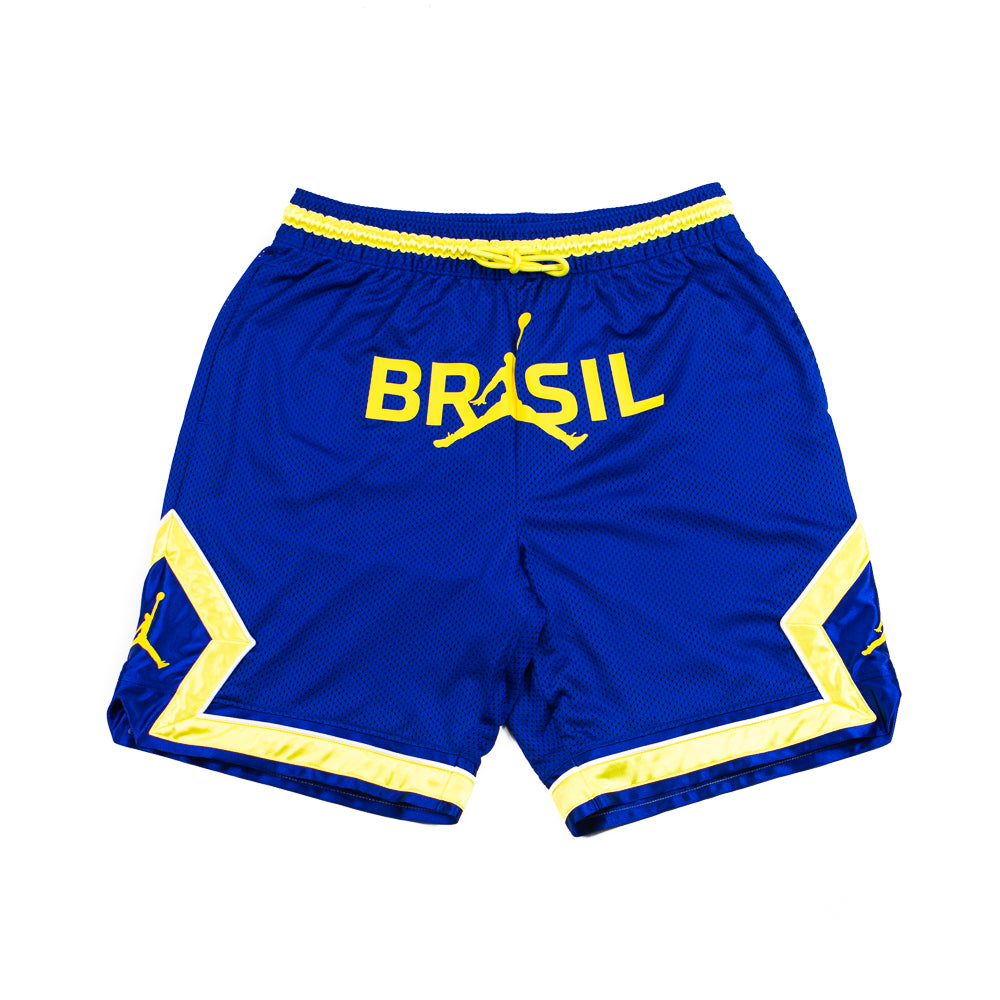 Men's Mesh Diamond Shorts (Old Royal/Yellow Pulse)