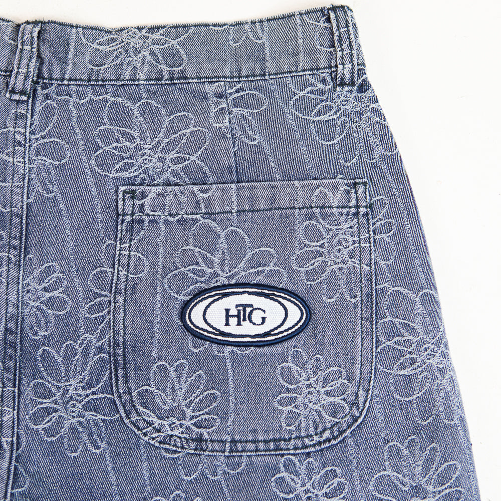 Flower Jacquard Pant (Light Indigo)