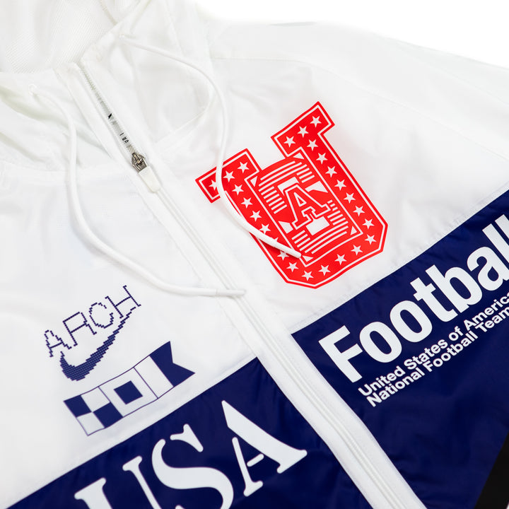 USA x V.A.A Anthem Jacket (White/Deep Royal Blue)