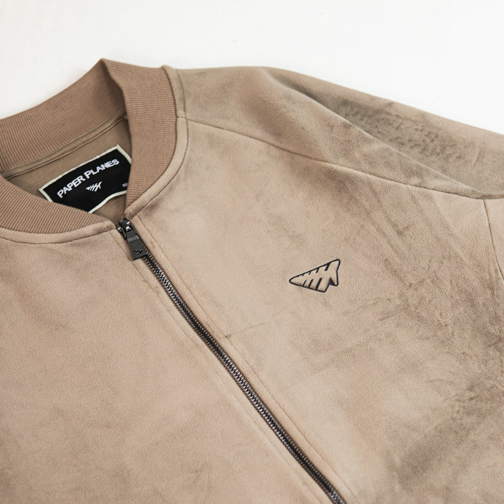 Velour Zip Jacket (Brown)