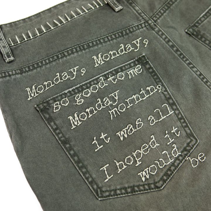 Monday, Monday Canvas Shorts (Dark Olive)