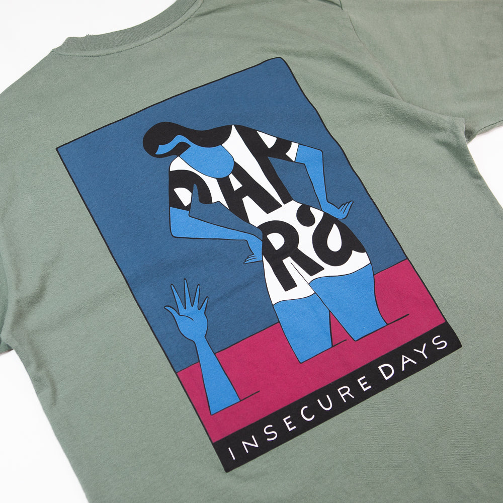 Insecure Days T-Shirt (Greyish Green)