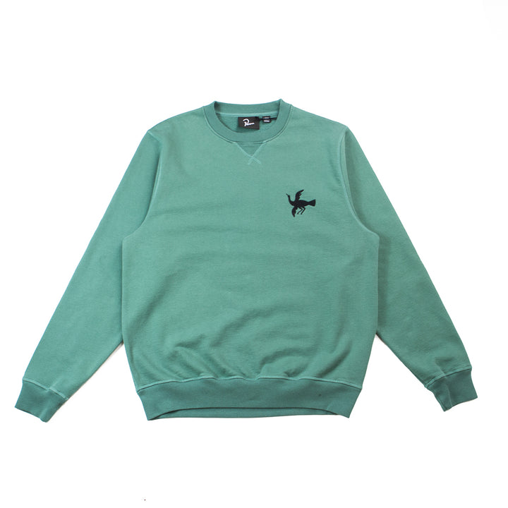 Snaked By A Horse Crew Neck Sweatshirt (Pine Green)