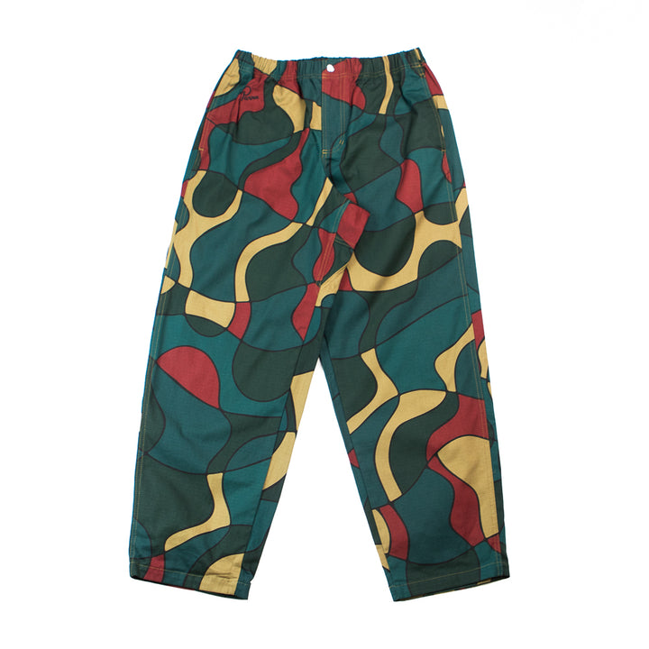 Trees In Wind Relaxed Pants (Camo Green)