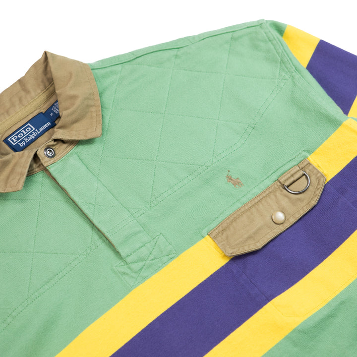 Relaxed Fit Convertible Rugby Shirt (Green)