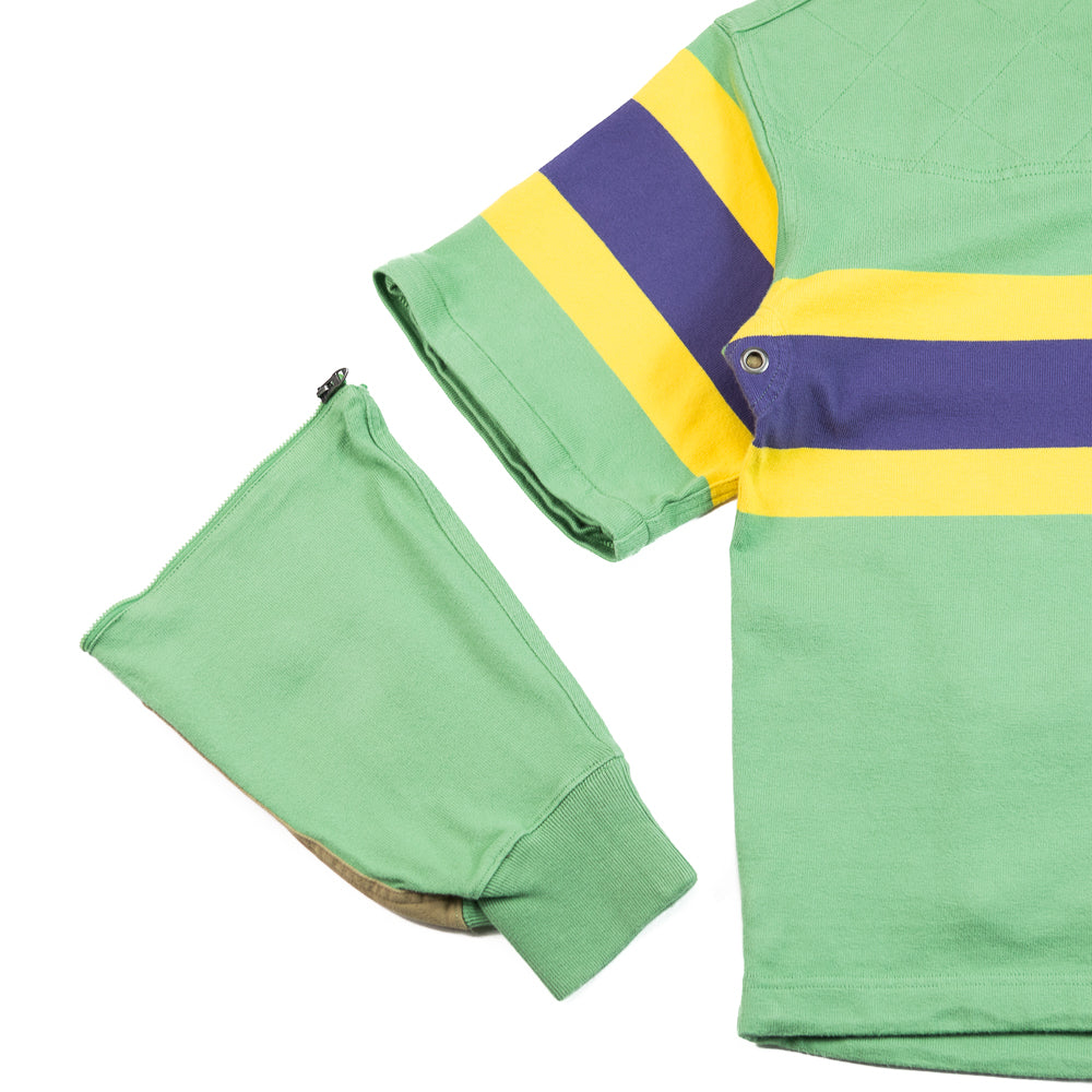 Relaxed Fit Convertible Rugby Shirt (Green)