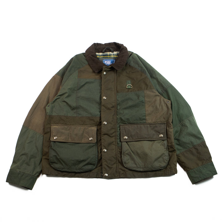 Patchwork Oilcloth Utility Jacket (Olive)