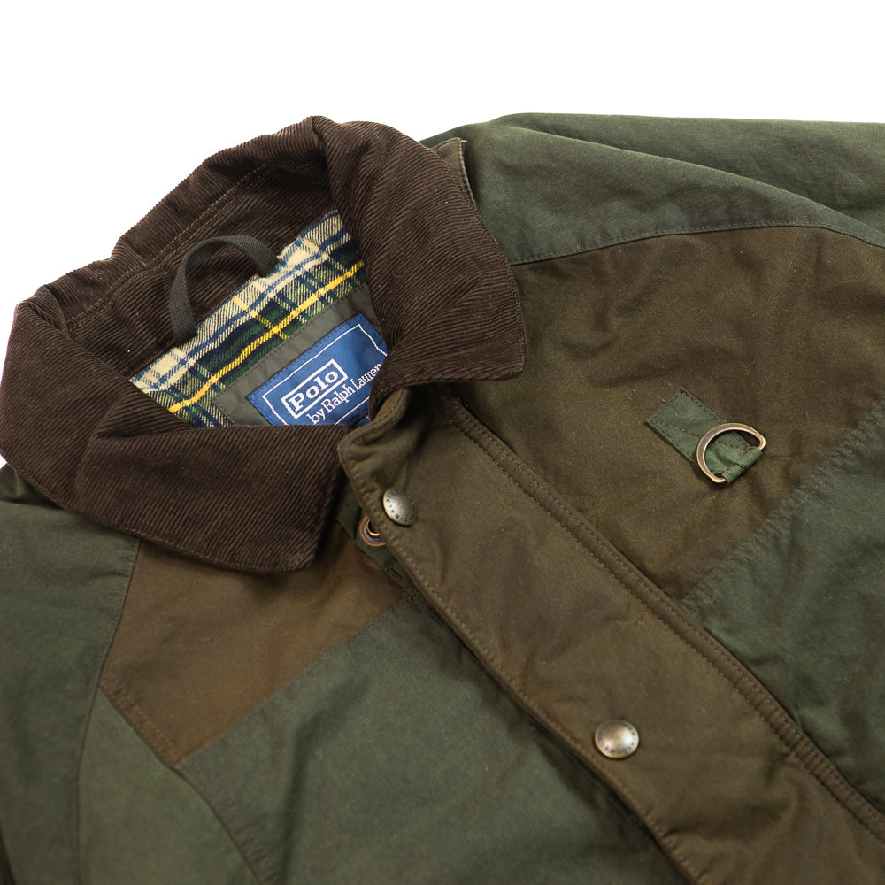 Patchwork Oilcloth Utility Jacket (Olive)