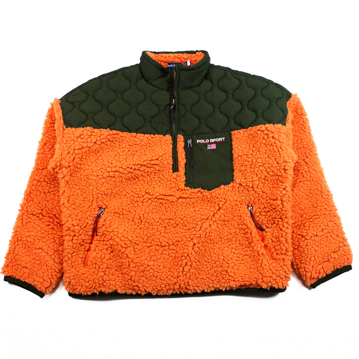 Relaxed Fit Polo Sport Pullover (Orange)