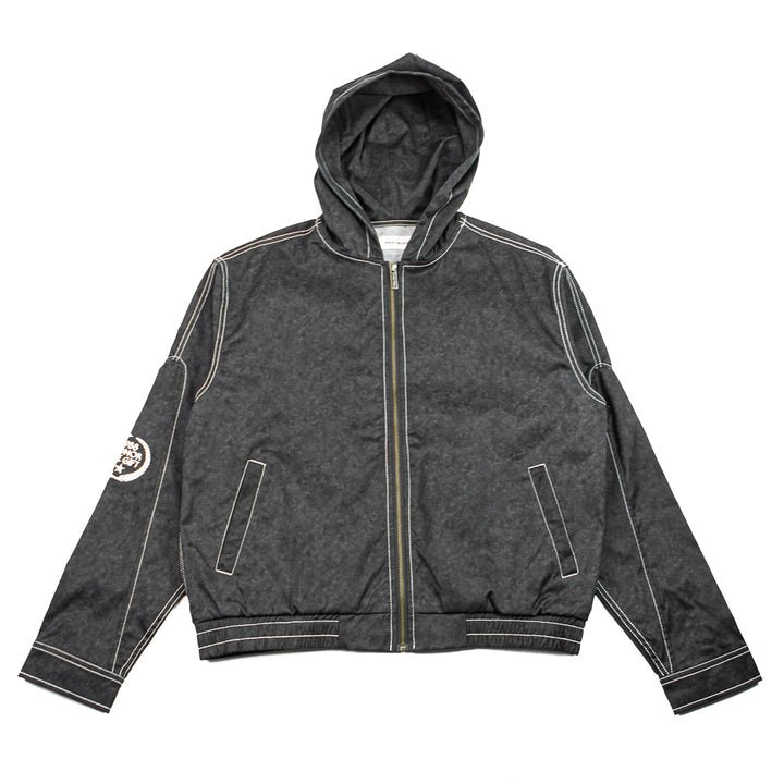 Twill Hooded Jacket (Black)