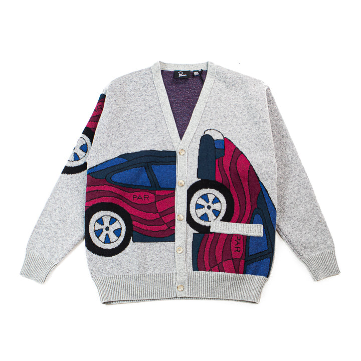 No Parking Knitted Cardigan (Grey Melange)