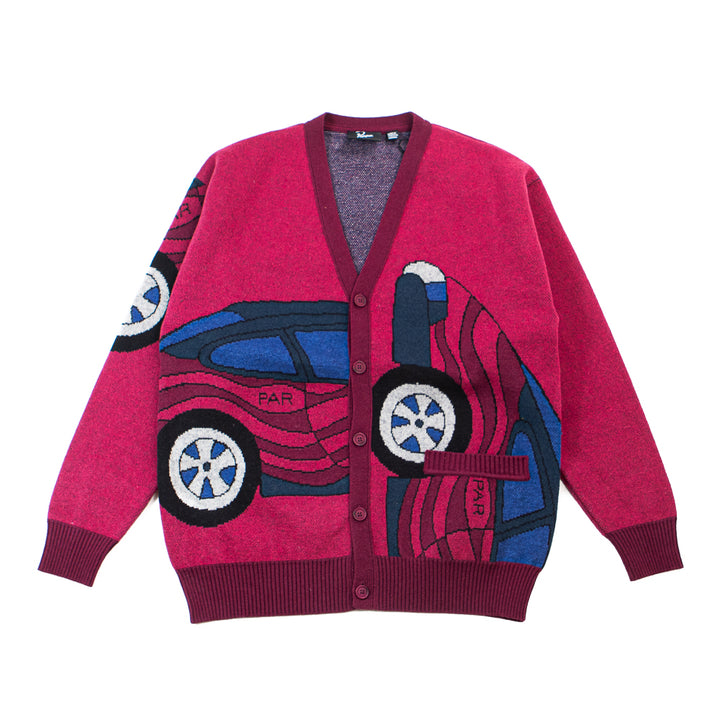 No Parking Knitted Cardigan (Beet Red)