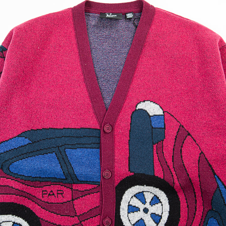 No Parking Knitted Cardigan (Beet Red)