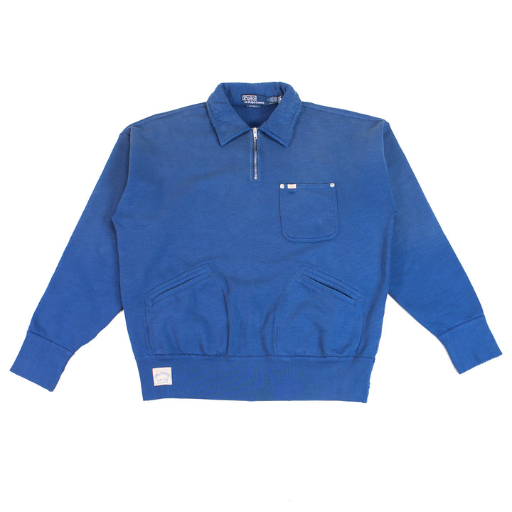 L/S Vintage Fleece Zip Mock Pullover (Old Royal)