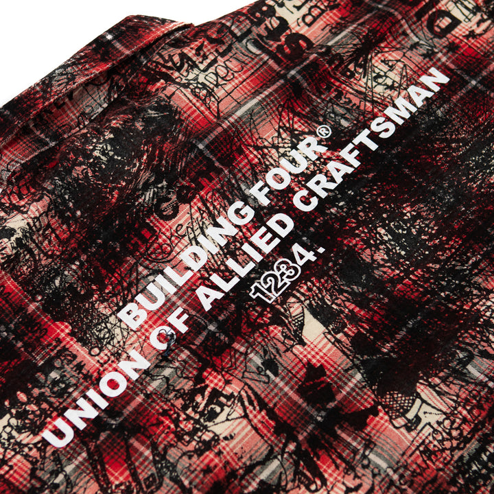 Arc Sleeveless Woven (Red Plaid)