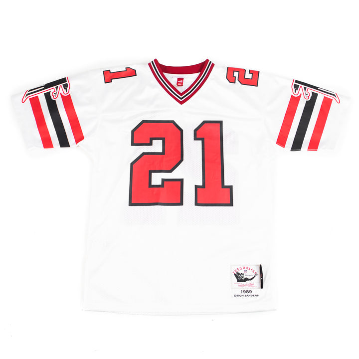 1989 Atlanta Falcons Deion Sanders Authentic Jersey (White)