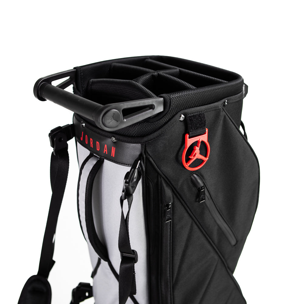 Jordan Golf Fadeaway Stand Bag (Black/Varsity Red)