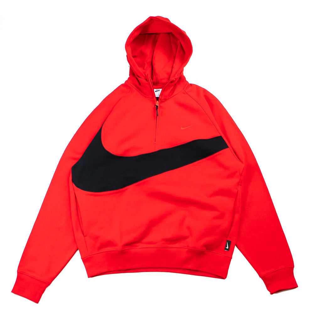 Nike Men s Swoosh 1 2 Zip Fleece Hoodie in Red Size Medium DX0566 657