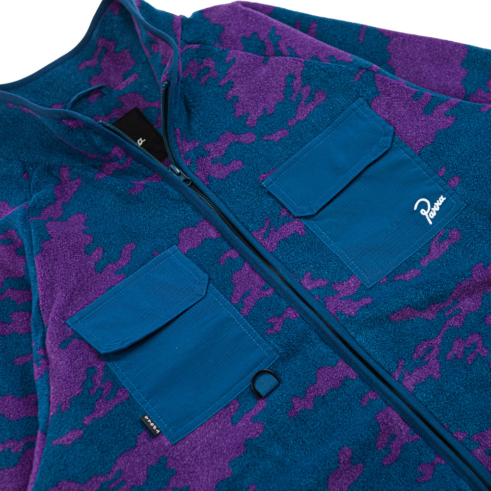 Purple Darwin Camo Fleece Jacket (Blue)