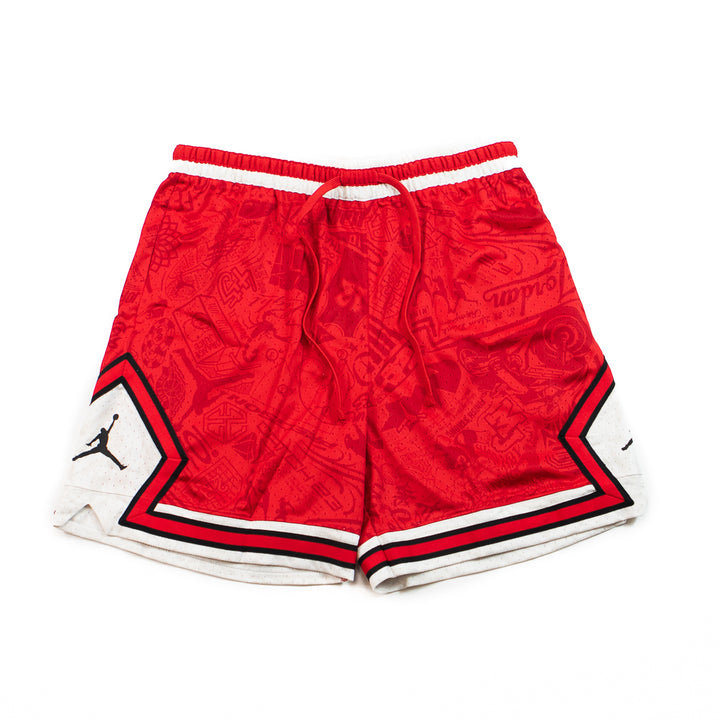 Allover Print Emblems Diamond Short (Red)