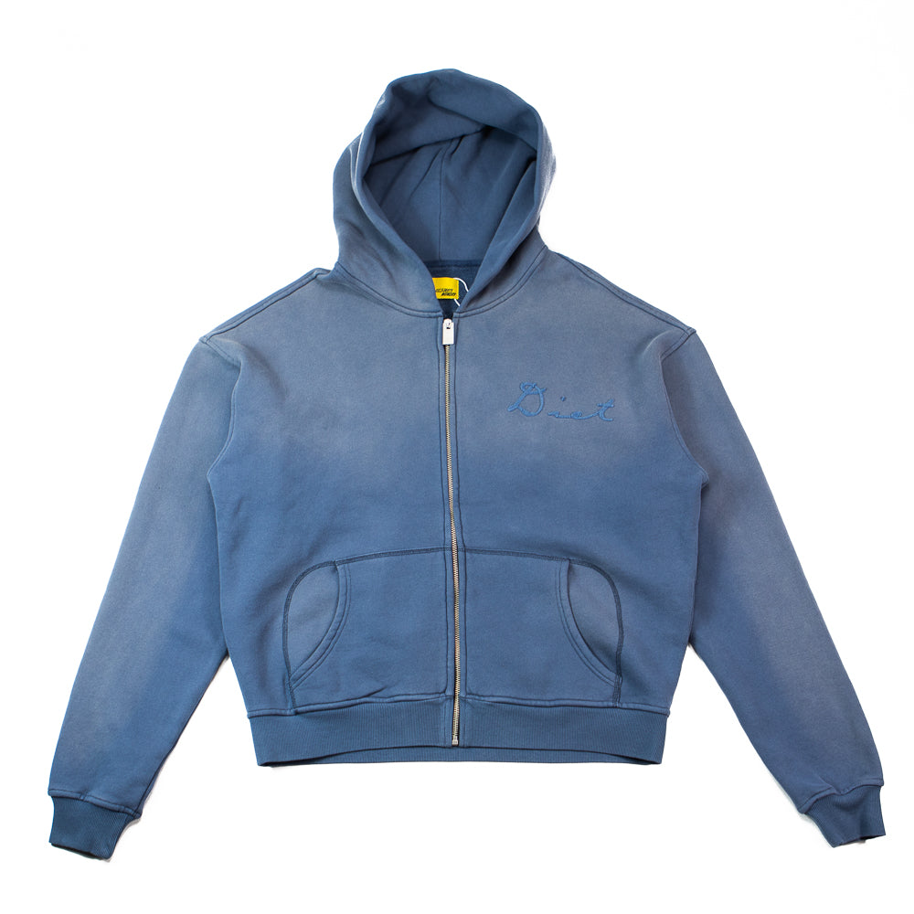 Lightning Full-Zip Hoodie (Washed Blue)