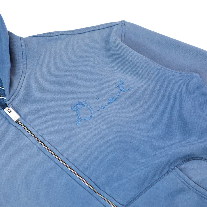 Lightning Full-Zip Hoodie (Washed Blue)