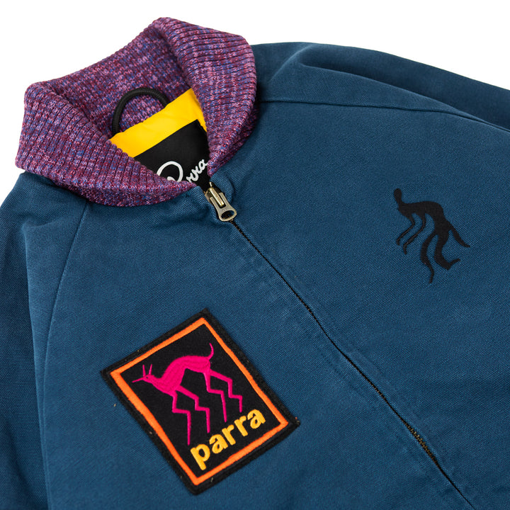 Skull Stalker Varsity Jacket (Washed Blue)